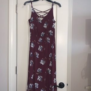 Maroon maxi dress